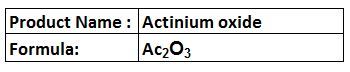 Actinium Oxide - AcâOâ White Powder, High Purity 99.9% | Radioactive, Research Grade, Sealed Container