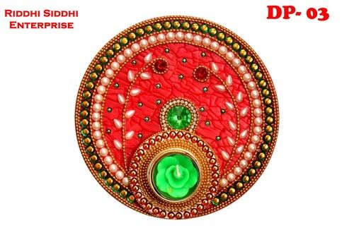 Acrylic Round Rangoli Plates