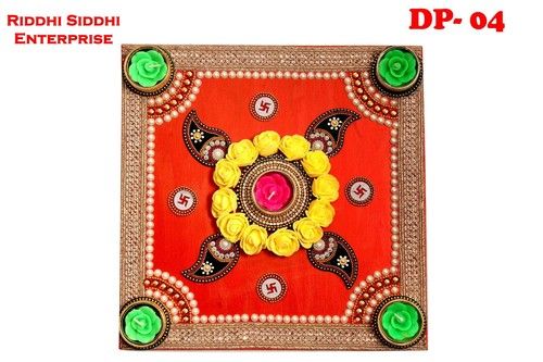 Flower Design Acrylic Rangoli Plates