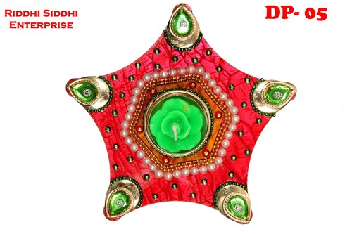 Acrylic Star Shaped Rangoli Plates