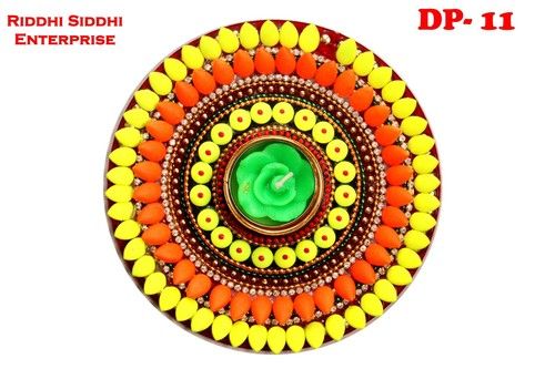 Acrylic Rangoli Diya Plates