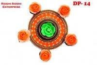 Round Flower Diya Platter
