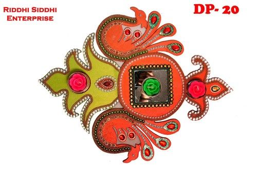 Stylish Rangoli Diya Platter