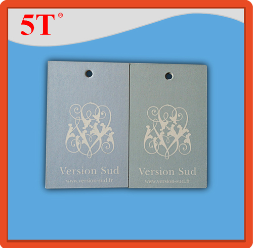 Green And Gray Custom Tags For Version Sud Clothing