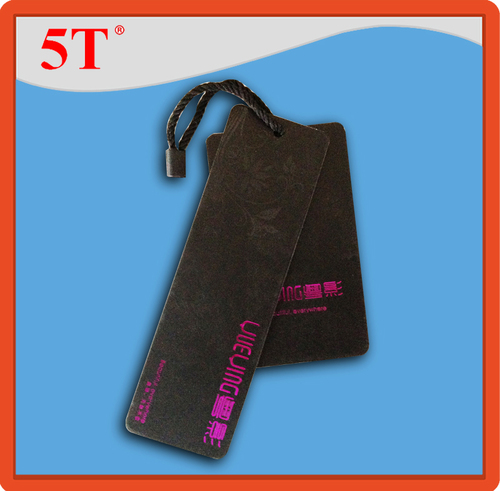 Pet Debossed And Embossed Black Hang Tags