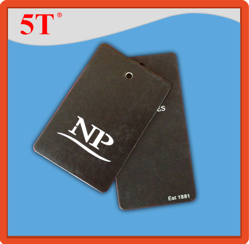 Black Gold Foiling And Embossed Custom Hang Tag