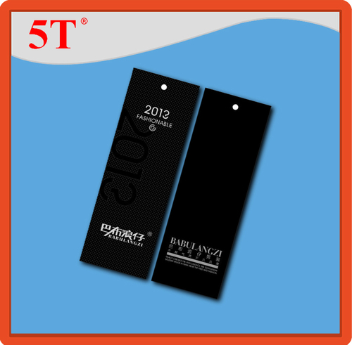 Black Paper Hang Tags For Men Garments