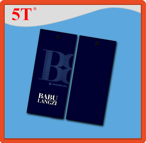 Blue Paper Hang Tags For Men Garments