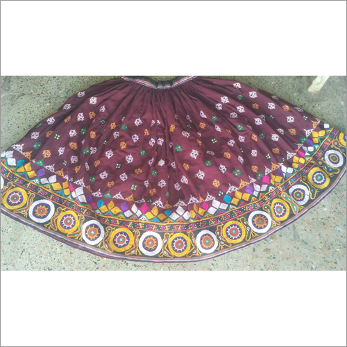 Designer Rabari Skirts - Printed Cotton Maroon Color | Versatile for Rainy Spring Summer and Winter Seasons