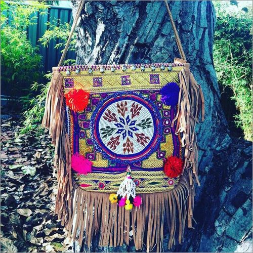 Mixed Leather Banjara Fringes Bags