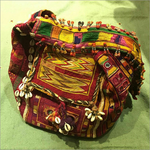 Banjara Bags - Embroidered Cotton Blend | Red and Yellow Design, Customizable Colors and Patterns, Hand Length Handle