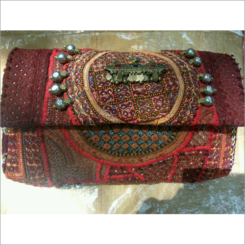 Vintage Clutches - Multicolor Embroidered Design, Customized Color and Design, Button Closure