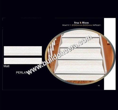 Step And Riser - Ceramic Tiles 1-12mm Thickness, Gloss Finish | Acid-resistant, Non-slip, Heat Insulation, Wear-resistant, Polished Surface, Interlocking Design