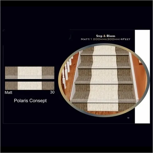 Tread Riser Tiles - Ceramic, 1-12 Millimeter Thickness | Multi-Color, Acid-Resistant, Non-Slip Finish, Gloss Polished