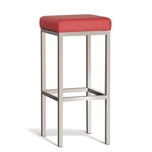 Painted Lumi Bar Stool Brushed Steel Frame