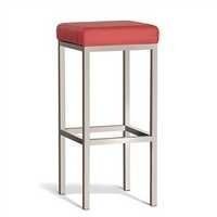 Lumi bar stool brushed steel frame