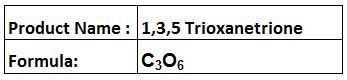 1,3,5 Trioxanetrione - White Crystalline Solid, C3O6, >99% Purity | Cyclic Trimer, CO2 Derivative, Water Soluble Reagent