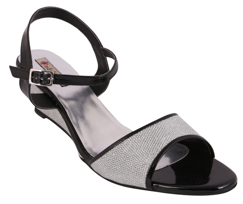 ladies ethnic black& silver