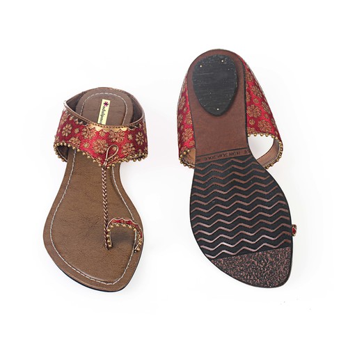 Ladies Kolhapuri Maroon