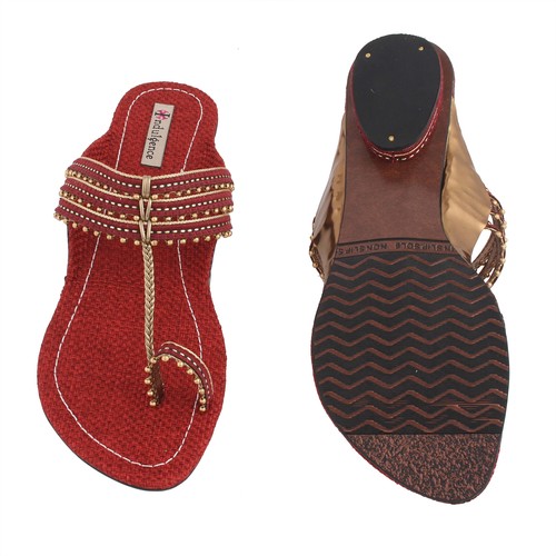 ladies kolhapuri red