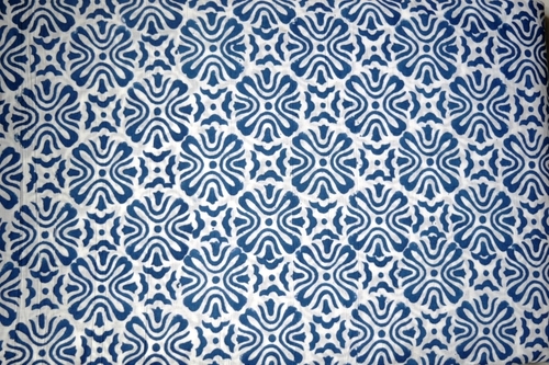 Hand Block Printed Cotton Floral Fabric