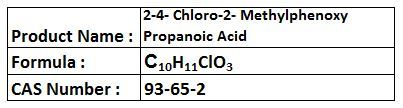 2-4- Chloro-2- Methylphenoxy Propanoic Acid
