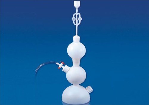 Kipp's Apparatus - Glass, 30 Cm Height, White | Gas Generation, Easy Assembly, Durable, Compact Design, Flexible Tubing