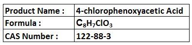 4-Chlorophenoxyacetic Acid - White Crystalline Powder, CAS 122-88-3 | High Purity, Versatile Use, Cost-Effective