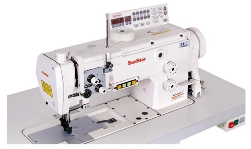 High Speed Needles, Unison Feed, Lock Stitch Sewing Machine with Horizontal Large Hook - Double Needles, 16mm Presser Foot Lift, Auto Thread Trimmer | Heavy Duty, Precise Stitch, Ergonomic Design
