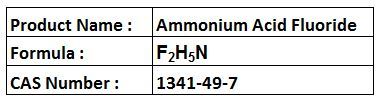 Ammonium Acid Fluoride - Colorless Salt CAS 1341-49-7 1.50 g/cm3 | Glass Etching Chemical Intermediate High Purity