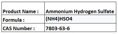 Ammonium Hydrogen Sulfate
