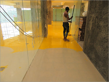 Application of Epoxy Top Coat for Gold Gym