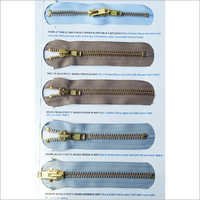 Brass Auto Lock Slider Zipper
