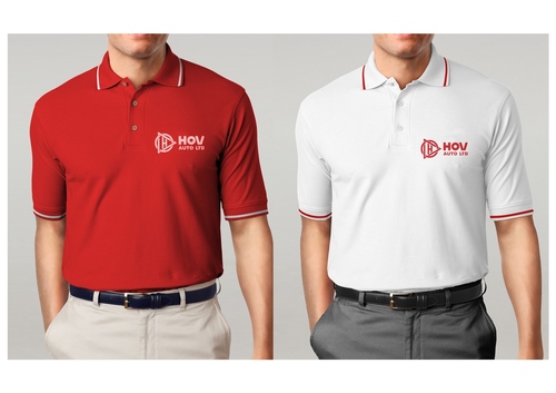 POLO HOV - Cotton T-Shirt Custom Sizes S-XXXL | Unisex Embroidered Logo Short Button Collar Long Sleeves Color Fastness