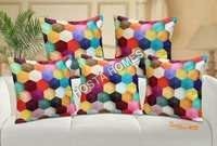 Multi Color Knitted Printed Cushion Cover