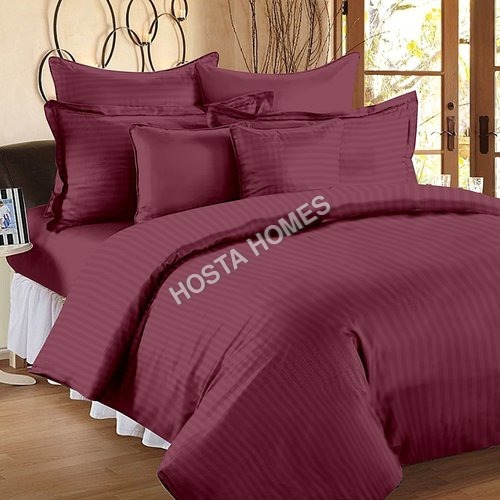 Maroon Embroidered Bed Cover