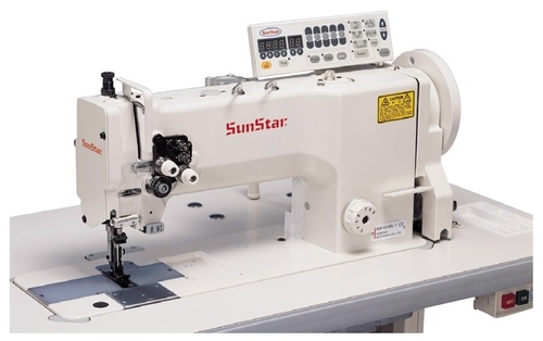 High Speed, 1/2-Needles, Unison Feed, Lock Stitch Sewing Machine with Horizontal Large Hook