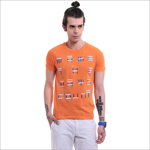Men's Printed Round Neck T-Shirt