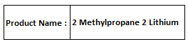 2 Methylpropane 2 Lithium