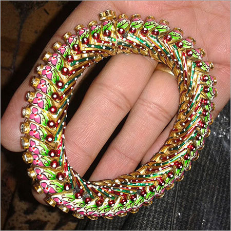Kundan Polki Gold Sutakla - Multi Color Oval Cut Natural Diamonds, Eye Catching Look with Semi Precious Stones