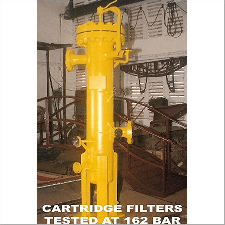 CARTRIDGE FILTERS TESTED AT 162 BAR