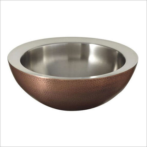 Any Color Blane Double Wall 16 Hammered Copper Vessel Sink