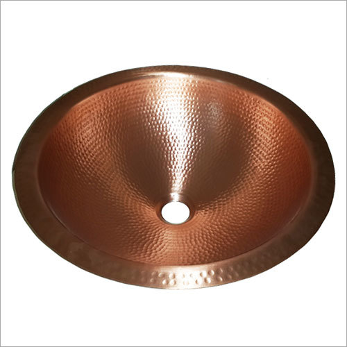 Any Color Undermound Single Bowl Hammered Round Sink