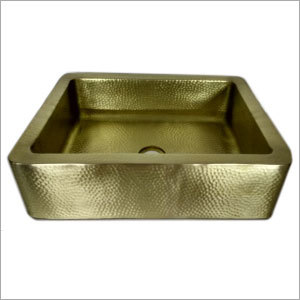 Rectangle Counter Brass Kitchen Sink