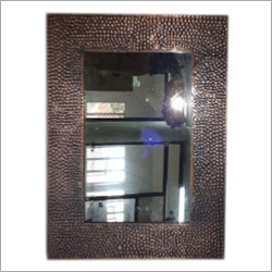 Rectangular Hammered Copper Mirror - Antique Copper Usage: Decorative