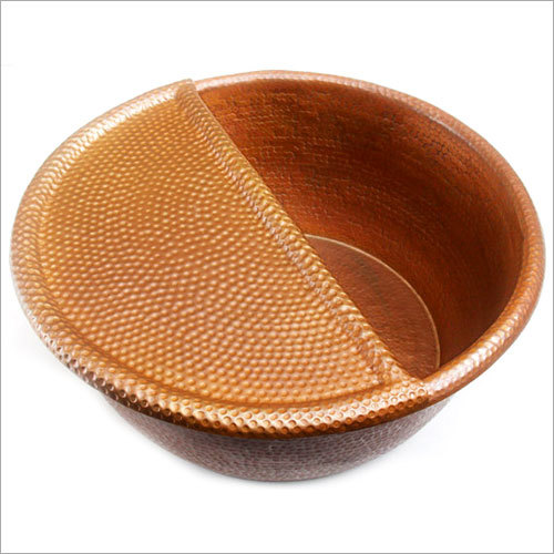 Spa (Ped20+fr) Foot Soak Hammered Copper Pedicure Bowl With Removable Foot Rest