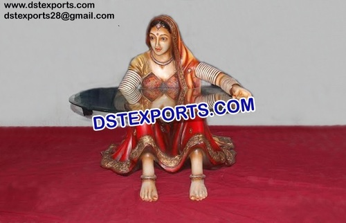 Rajasthani Fiber Statue Cum Table
