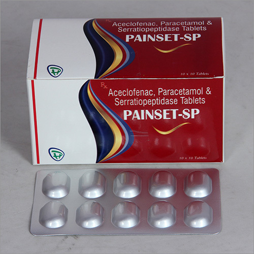 Aceclofenac, Paracetamol & Serratiopeptidase Tablets