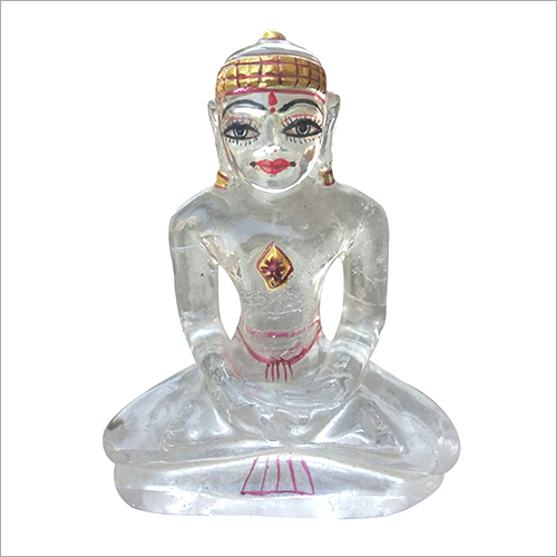 Jade Crystal Jain Mahavir Swami Statue