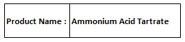 Ammonium Acid Tartrate